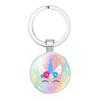 New Crown Unicorn Time Gem Simple Pendant Keychain Bag Charm Zinc Alloy