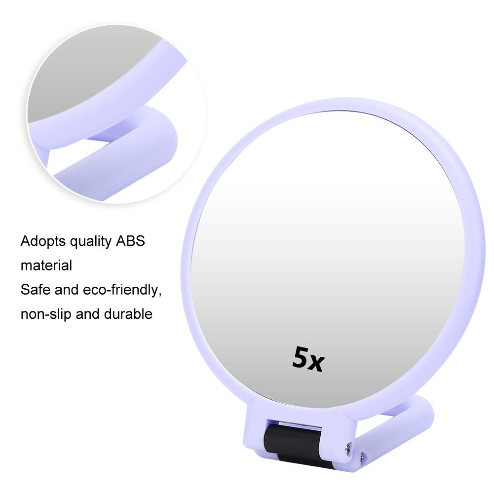 5X Magnifying Folding   Cosmetic Mirror Travel Portable Makeup Mirror