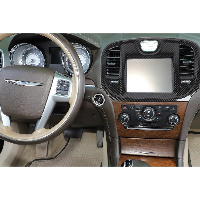 Auto Mittelkonsole GPS Navigationspanel Dekor Abdeckung Aufkleber für Chrysler 300/300C 2015-2023 Innenausstattung
