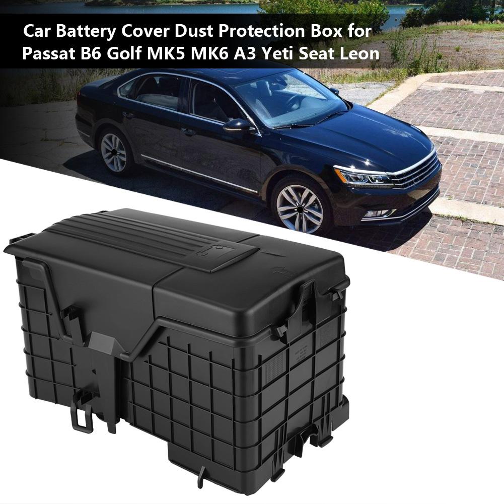 Car Battery Cover Dust Protection Box for Passat B6 Golf MK5 MK6 A3 Seat Leon 1KD915335