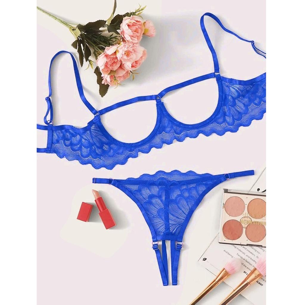 Sexy flirtare piacere sessuale desiderio puro Tuta in pizzo sottile europea e americana biancheria intima reggiseno traspirante mutandine francesi