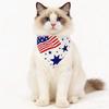 Pet Bandana with Distressed Flag Print Triangular Scarf for Dogs Adjustable Neck Accessory for Independence Day Outdoor Events