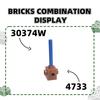 Non-Toxic 225Pcs/Lot 4733 1X1 With Studs On 4 Sides Block Moc Color Accessories Compatible With Brick Diy Children'S Toy Assembly Parts