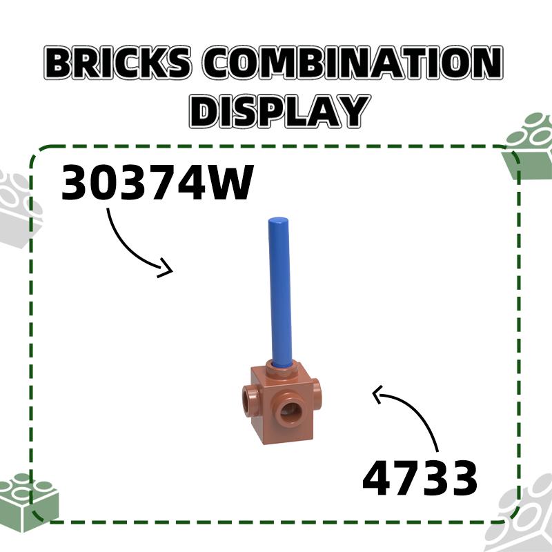 Non-Toxic 225Pcs/Lot 4733 1X1 With Studs On 4 Sides Block Moc Color Accessories Compatible With Brick Diy Children'S Toy Assembly Parts