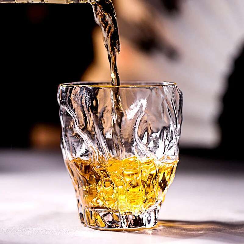 Japan Creative Irregular Whiskey Glass Bark Art Whisky Tumbler Wine Glasses Twisted Tree Design Party Water Coffee Cup Teacup