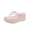 Slope heel summer slippers women's 2025 new outer wear summer sense fashion small height flip-flops sandals