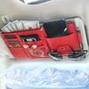 Multifunctional Car Sun Visor Organizer - Storage Bag with Zipper Pouch, Glasses Clip, and Sunglasses Holder - Car Interior Accessories