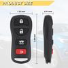 Key Fob Replacement for 2005-2015 Nissan Armada/ 07-17 Sentra/ 02-06 Altima Maxima/ 03-09 350Z/ 04-09 Quest/ 03-09 Infiniti FX35/ 08-11 EX35/ 03-08