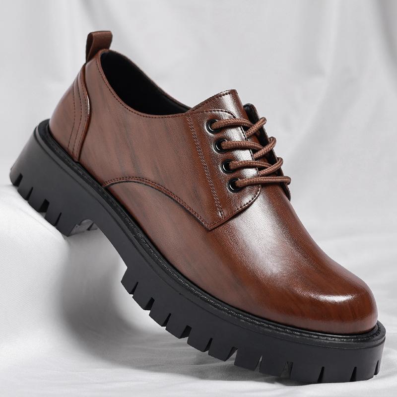 Men's Dress Big Head Business Shoes Youth Casual Leather Shoes Dress Men's Shoes British Style Men