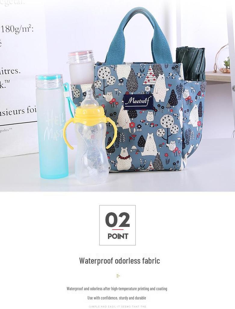 Reißverschluss Bento Lunch Handtasche - Oxford Stoff Mama Tasche