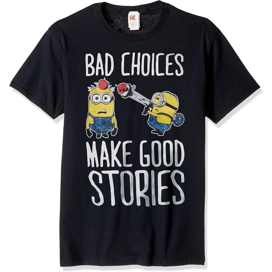 Гадкий Я Мужская Футболка с Принтом Миньонов  Плохие Решения Делают Хорошие Решения XXXXXL разноцветный