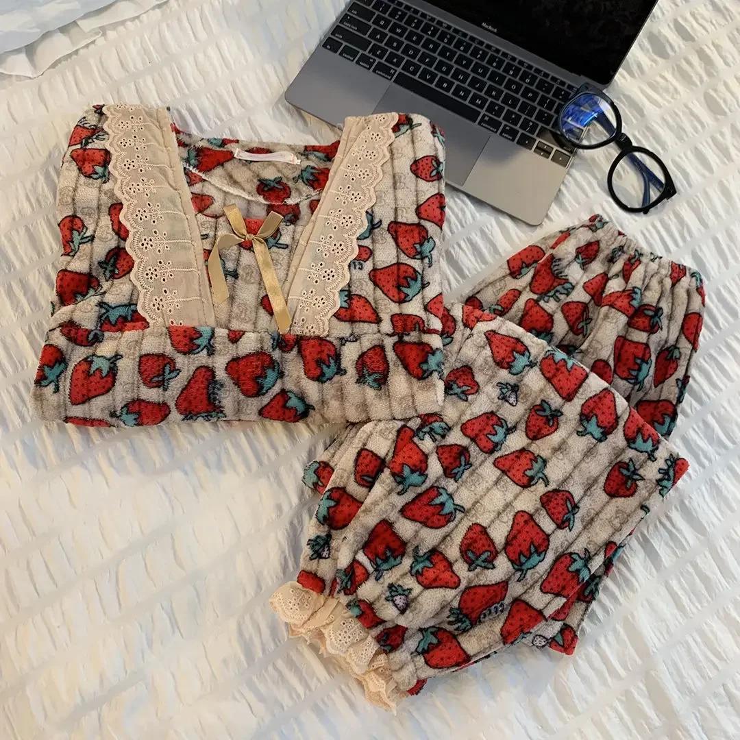 

Новая пижама женская осенне-зимняя из кораллового флиса и утолщенного бархата, комплект одежды для сна с леопардовым принтом, женский домашний костюм для отдыха 2XL