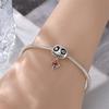 Halloween Party Copper Gothic Cute Skeleton With Rose Beads Fit Charms Diy Bracelet For Jewelry Making Women Gift