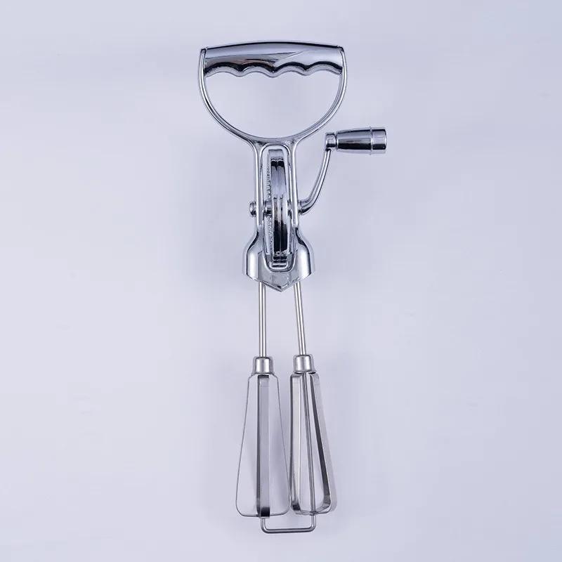 New Utensils Egg Beater Hand Held Egg Beater Stainless Steel Double Rotation Multifunction Kitchen