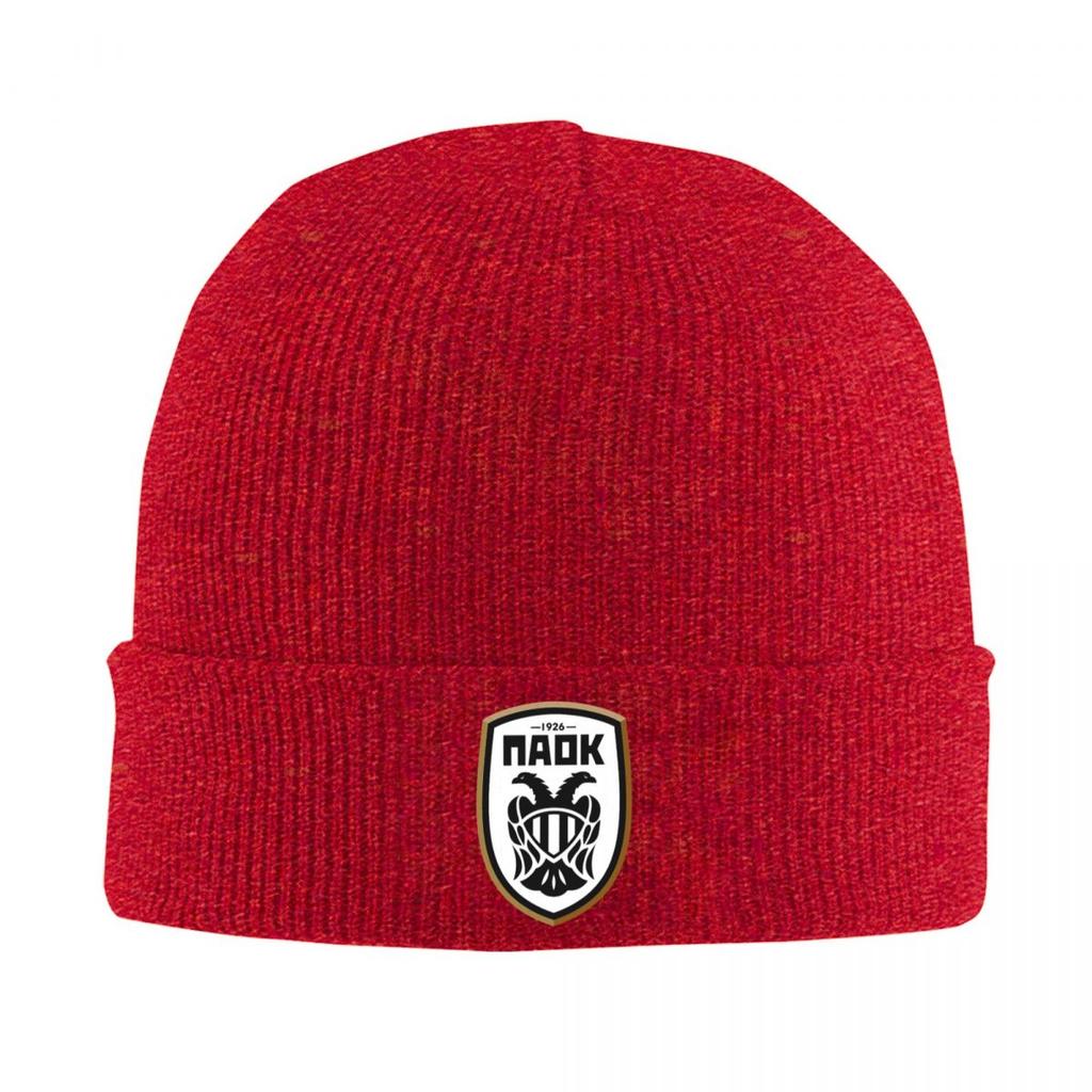 PAOK Greek Football Sports Fans From Thessaloniki Knitted Cap Winter Knit Bonnet Hat Skullies Beanies Hip Hop Caps for Unisex