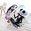 1 Auto Open Jack Skellington, Sally Themed Colorful 8-rib Portable Umbrella for Men and Women, A Compact Commuting Companion Suitable for Da