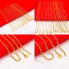 Vietnamese sand gold-plated necklace, women's necklace, water wave necklace, snake bone necklace, box necklace, O-shaped necklace.