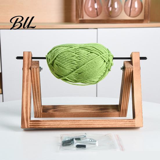 Portable Yarn Stand for Travel Wooden Crochet Holder, Rotatable Organizer Rack, Stable Holder Knitting Mortise And Tenon Frame Dispenser Home