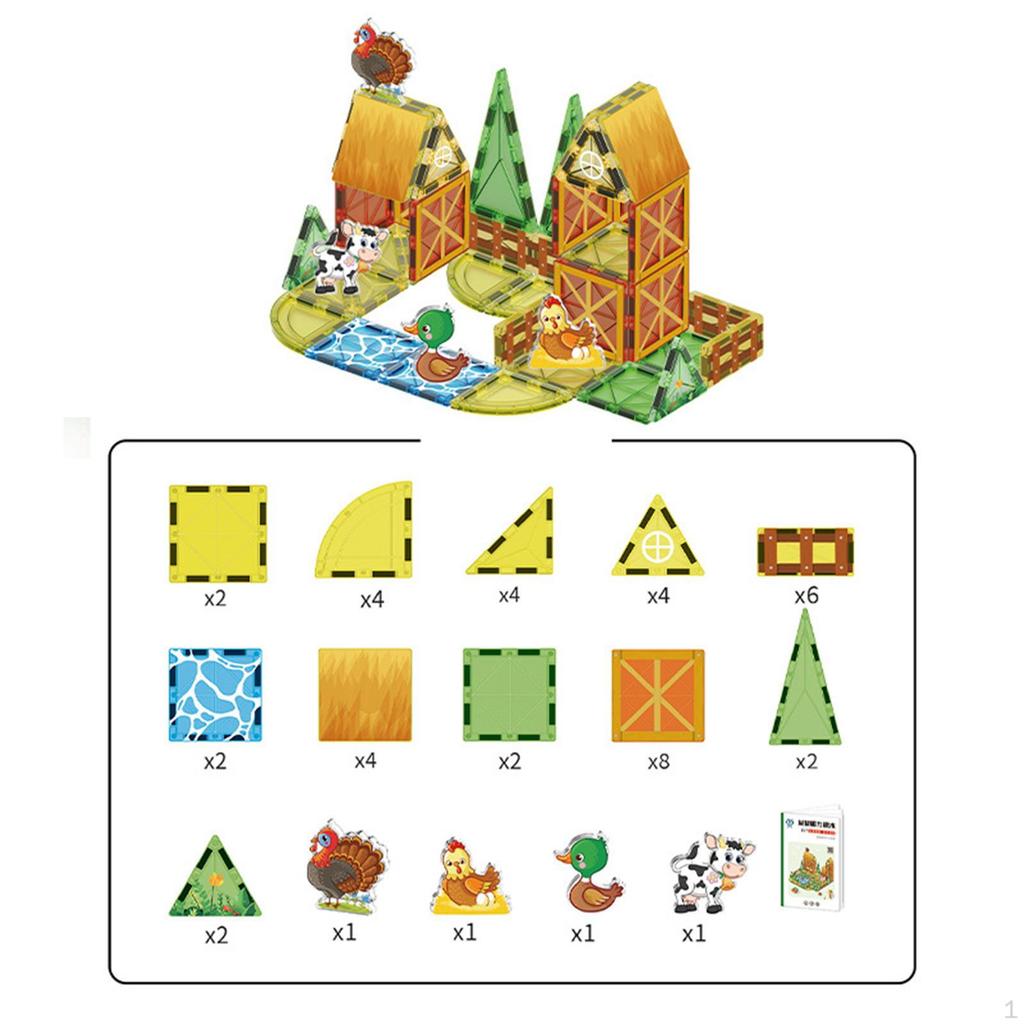 Tiles Building Blocks Construction Stacking Toy for Boys Girls Kids 44PCS Ice Snow World