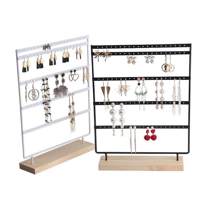 Zhiyu 5-Tier Earring Stand with 100 Holes for Jewelry Storage