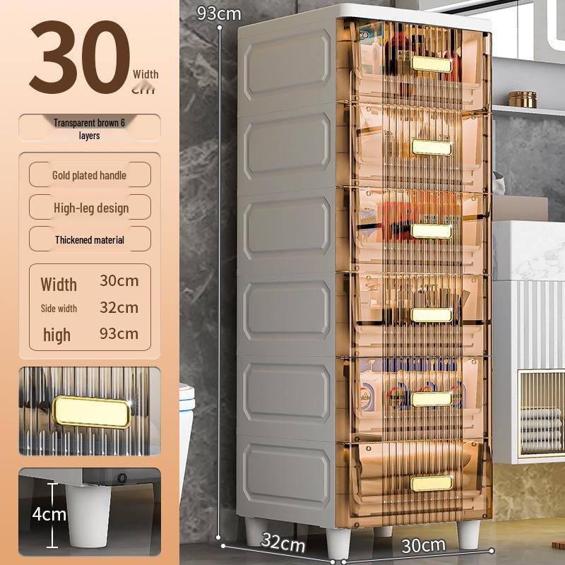 Waterproof Ultra-Narrow Storage Cabinet for Bathroom, Kitchen, and Refrigerator Gaps