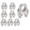 M8 U-Bolt Cable Clamp - AIMOONSA - M8 - Stainless Steel 304 - Pack of 10 Pieces - For Cables and Suspensions