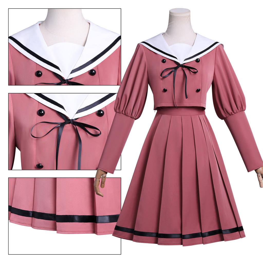 AnimeThe Fragrant Flower Blooms With Dignity Waguri Kaoruko Cosplay Costume Long Wig JK Top skirt Uniform Carnival Women suit