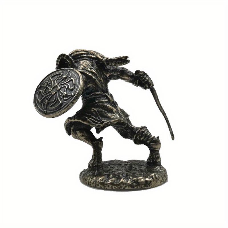 1PC Dwarf Legion Meteor Hammer Soldiers Models Toy Figurines Miniatures Metal Copper Mens Gifts Desktop Ornaments Decorations