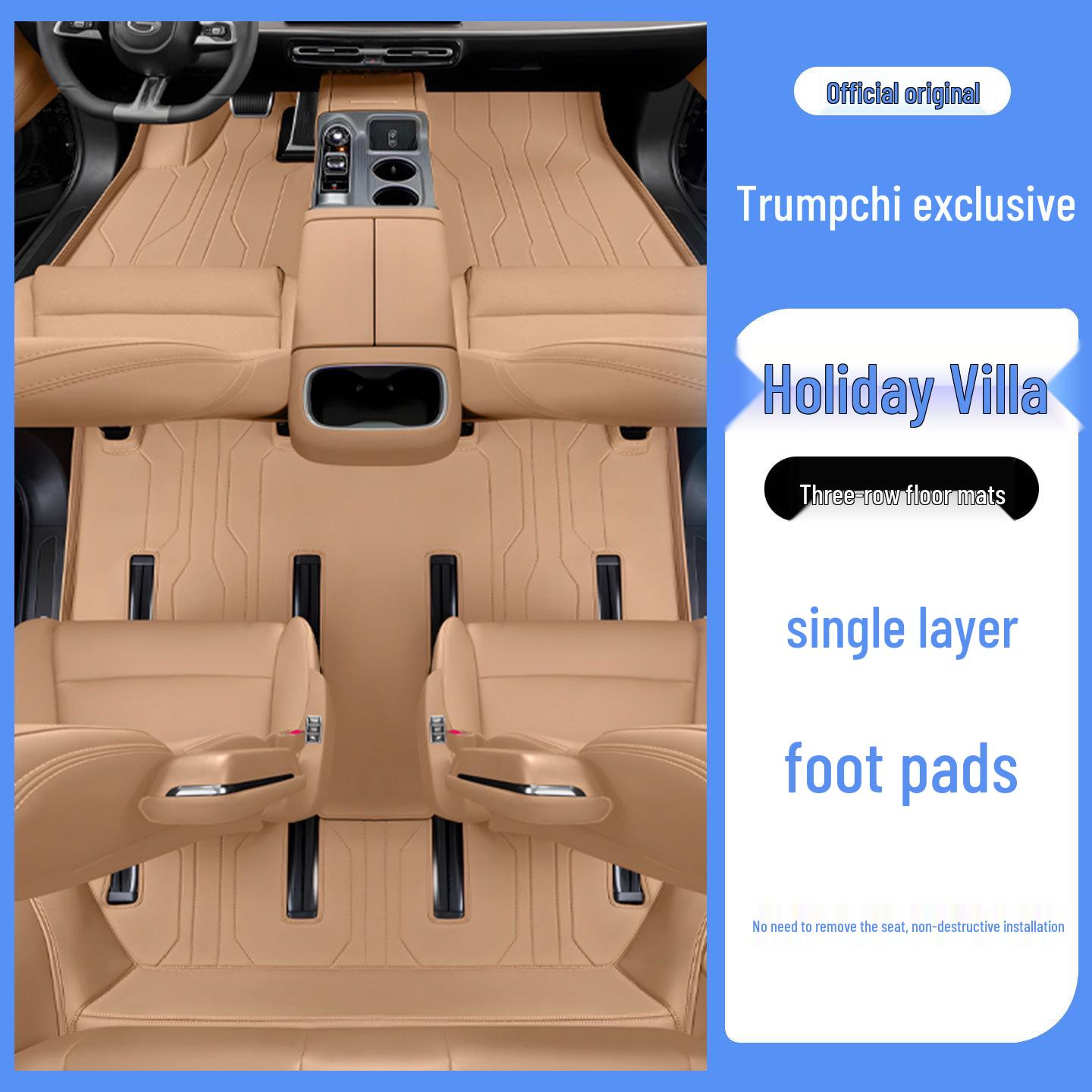 Environmentally Friendly Odorless Leather Floor Mats for Trumpchi E8: Full Coverage Interior Modification