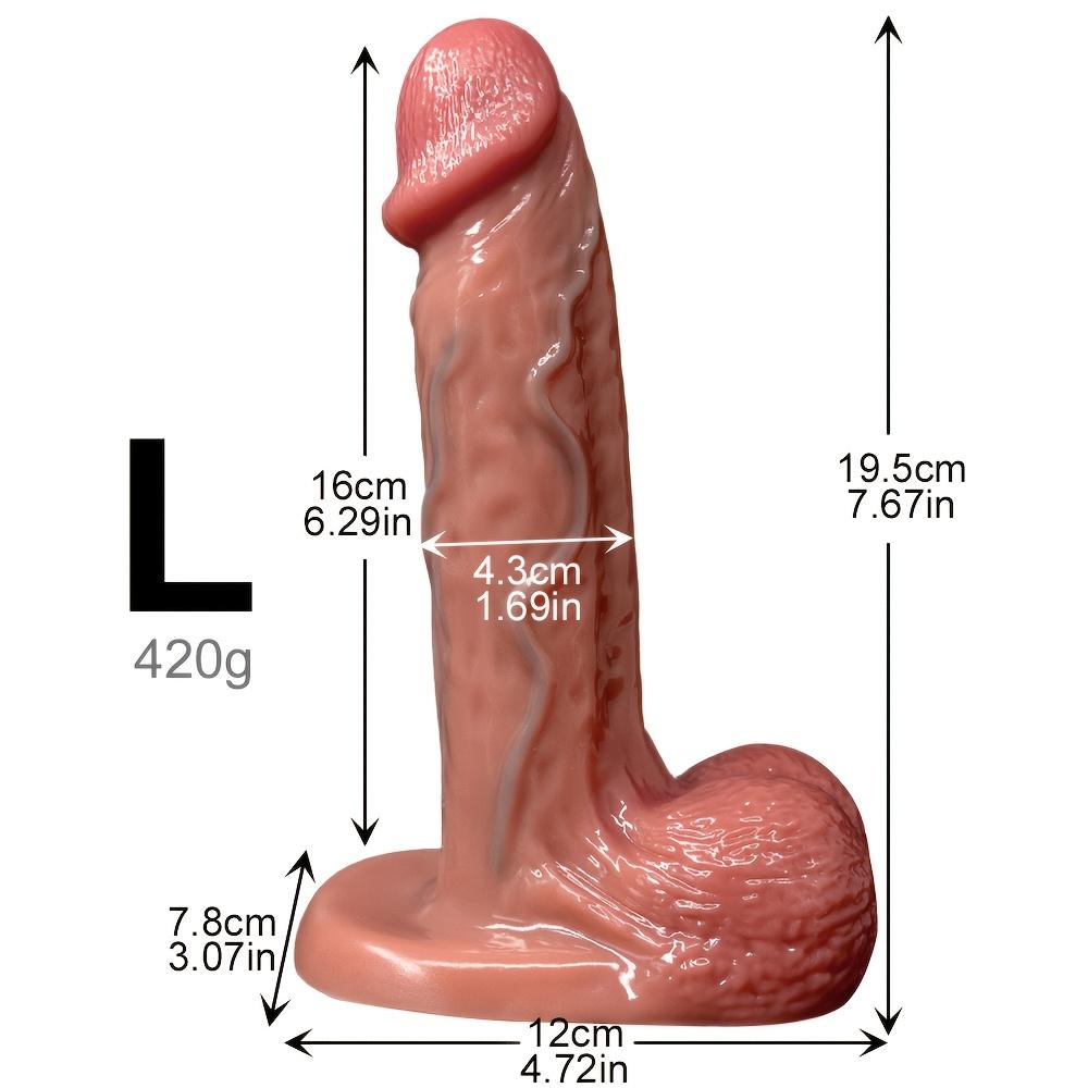 Ultra-Soft Realistic Silicone Dildo – 2 Sizes Available, Extra-Large & Standard Options, Strong Suction Cup, Self-Pleasure Toy for Women