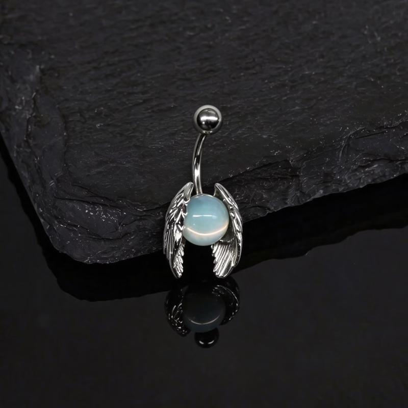Navel Ring Multiple Styles Ghost Angel Wings Umbilical Jewelry Women'S Fashion Jewelry Umbilical Nail