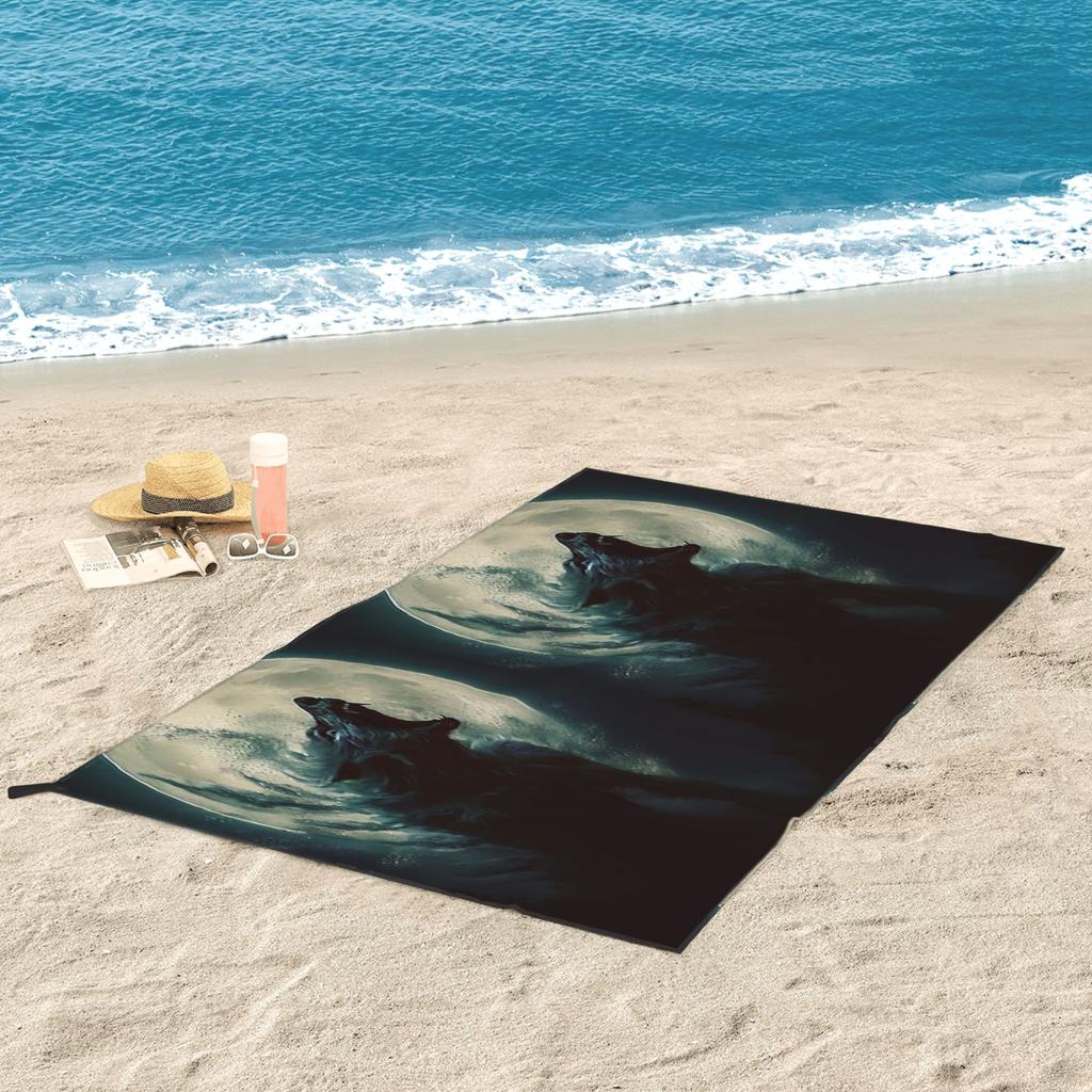Wolfman Werewolf Curse of the Night Moon 6 Beach Towel Soft Microfiber Quick Dry Absorbent Quick Towels For Bath