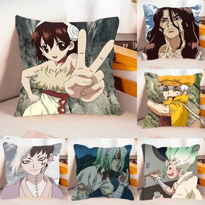 Dr. Stone Case Plush Fabric Soft Pillowcase Double Sided Print Cushion Cover Household Gifts