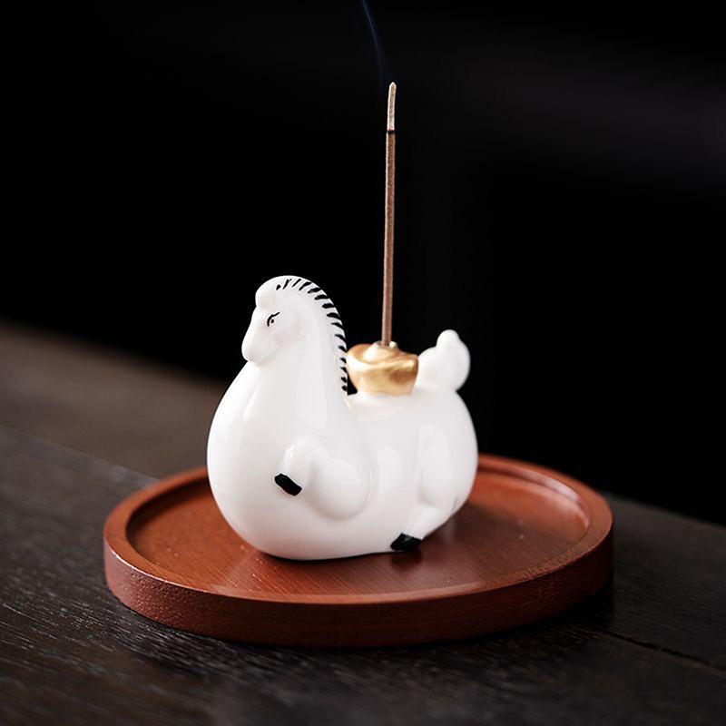 Horse-Shaped Shaped Incense Burner Stick Holder Animal Shaped Home Vintage Incense Holders