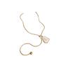 Gold Plated Irregular Round Pendant Necklaces for Women Luxury High-end Adjustable Necklace Fashion Charm Jewelry Daily Wear
