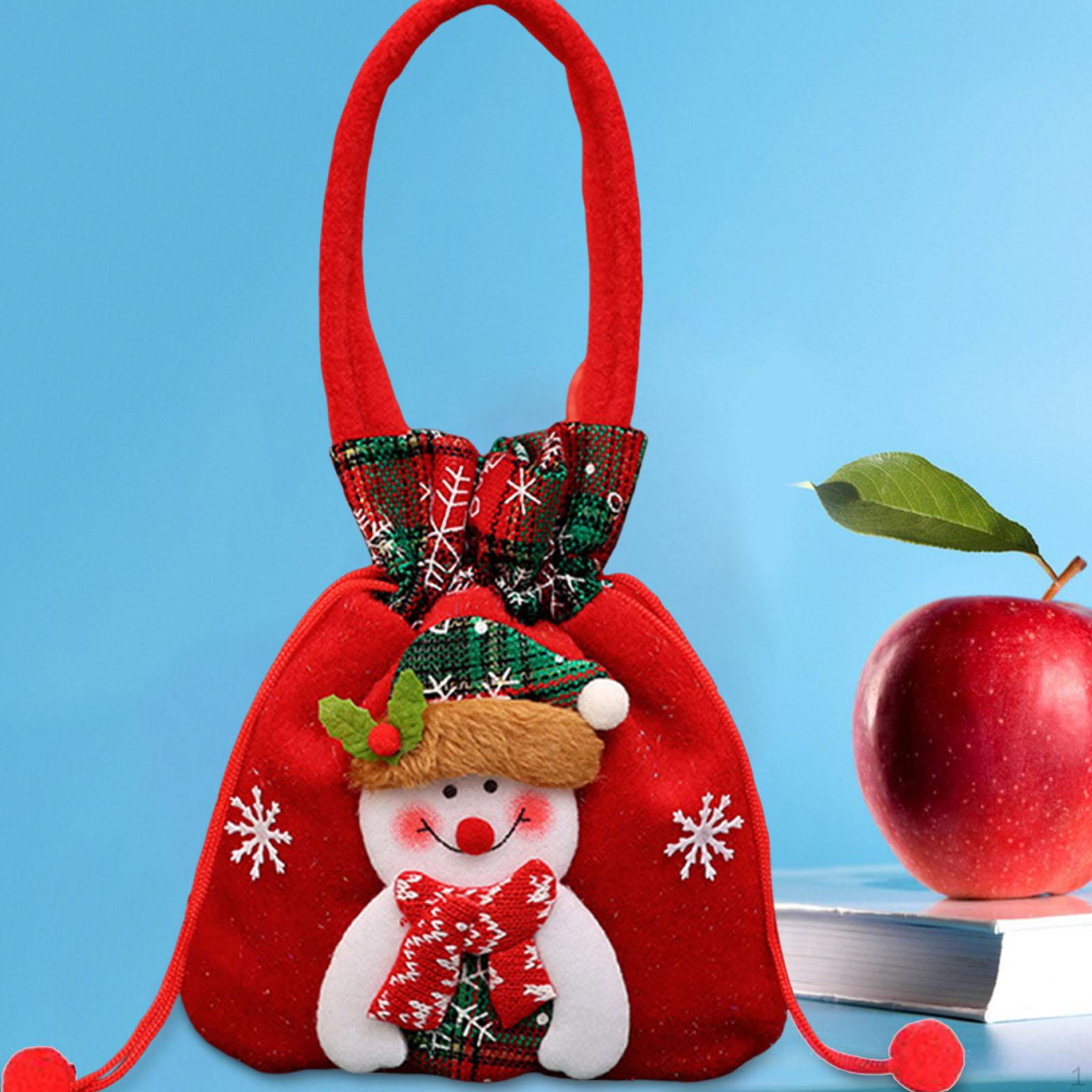 Рождественский подарок кукольная сумка фрукты многоразовый портативный подарок сумка для сладостей Red Snowman