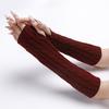 Botvotee Sleeves for Women Y2k Accessories Arm Warmers Free Shipping Fingerless Gloves Winter Knit Cute Red Fashion Oversleeve