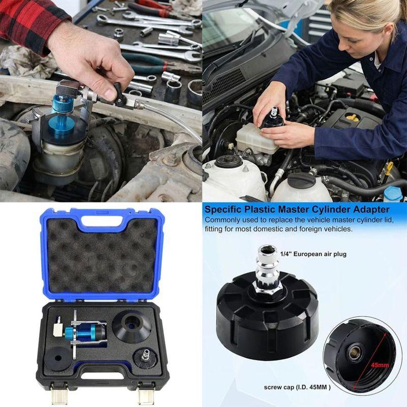 Blue & Black Case Brake Clutch System Universal Adapter Bleeder Tool Master Cylinder Adapter Kit Adapter Kit Durable