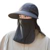 Summer Bucket Hat Men's Mountaineering Breathable Quick Drying Sun Hat Big Brim Shawl Neck Protection Sun Protection Hat Children