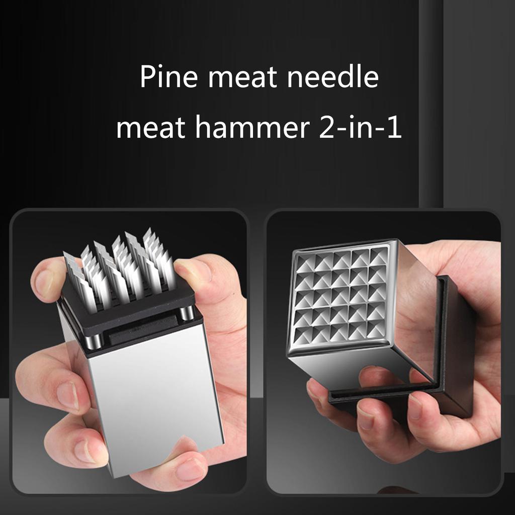 Multifunctional Meats Tenderizer Loose Meat Hammer Double-Sided Checkered Beef Tenderizer Stainless Steel Tools