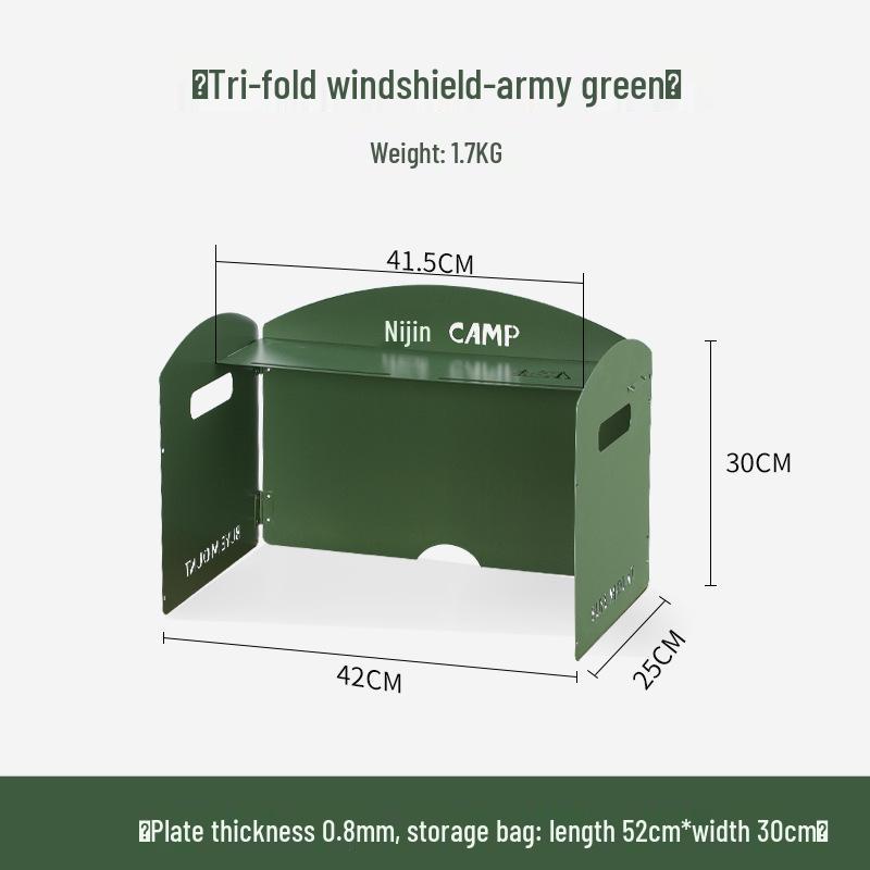 Portable Three-Fold Windshield Camping Stove - Large Heat Concentrator