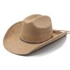 Hot-selling Big-edged Suede Western Cowboy Hat American Retro Knight Hat Big-edged Gentleman's Jazz Top Hat