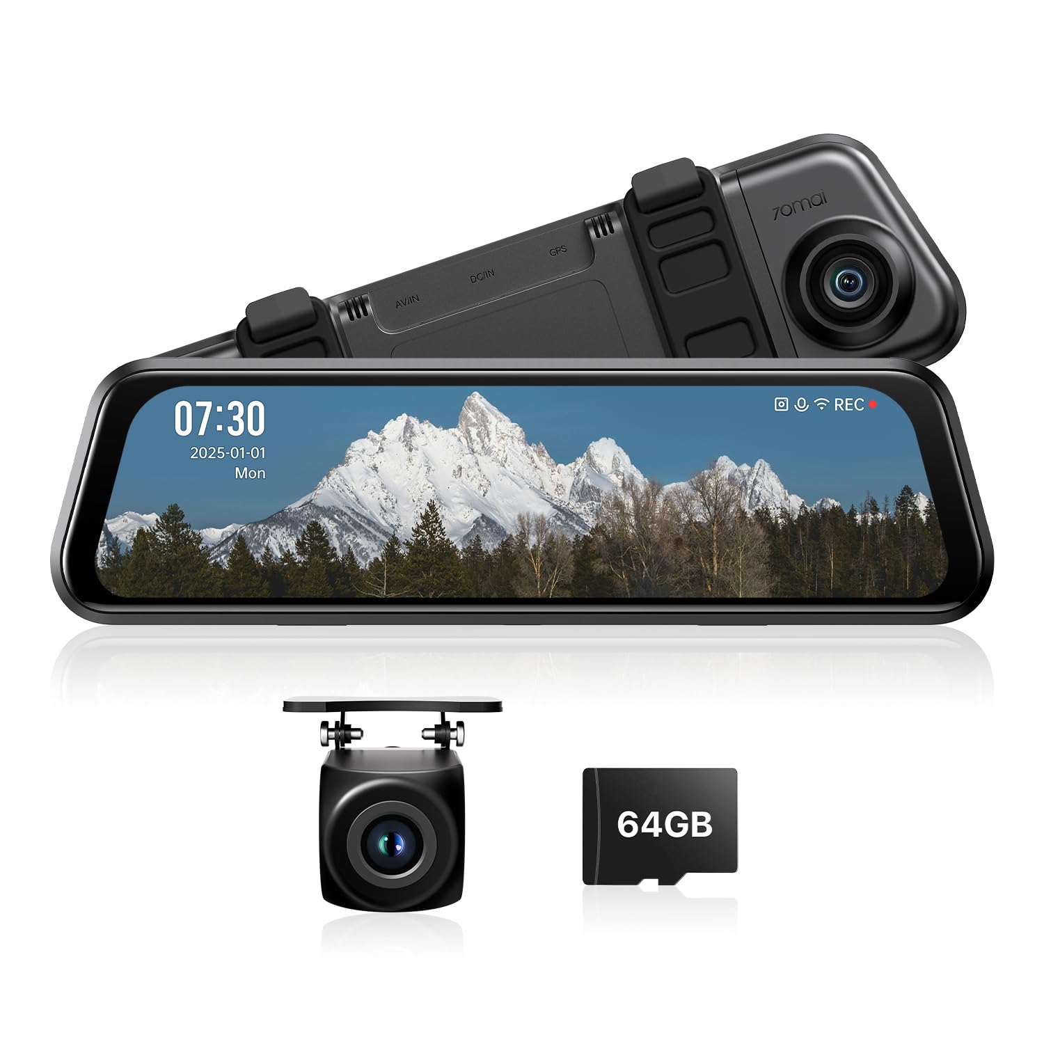 

70mai Dash Cam S410 Drive Recorder with Megapixel Front and Rear Wide Dynamic Range Night Digital Interior Backup Guide IP67 Drive Unlimited Parking