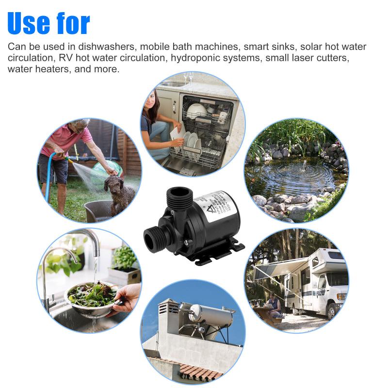 12v Small Fountain Water Pump Energy-saving Low Noise Floating High Pressure Brushless Submersible