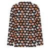 Damenmode Saumschlitz Lässig Halloween-Print Rundhals Langarm Oberteil