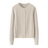 Women's Fashion Single Breasted Cardigan Solid Color Button Knit Casual Top