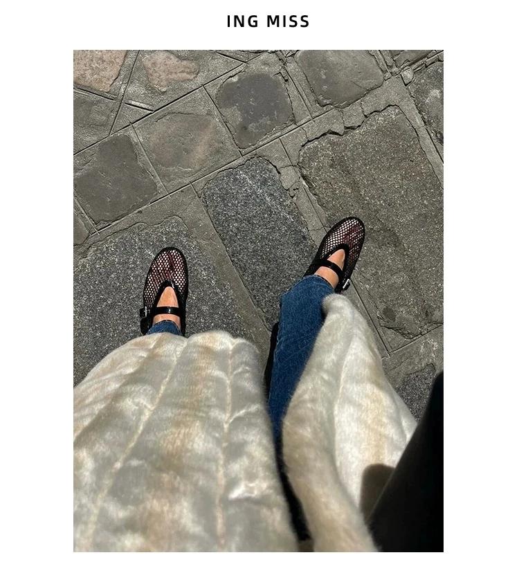Fashion New Black Beach Shoes Comfort Retro Female Flat Shoes Summer Mesh Hollow Sandals Women Flats Shallow Plus Size 42 Luxury Sandals