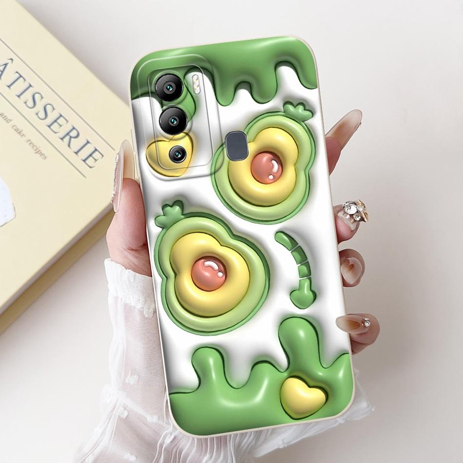 For Infinix Hot 12i Case Hot 12 Play Hot12i X665B X6816C Cute Panda Rabbit Cartoon Camera Protective Soft Silicone Phone Case