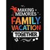 European size 1pc Women'S Casual Crew Neck T-Shirt with Colorful "Making Memories Family Vacation Together" Print, Polyester Knit Fabric