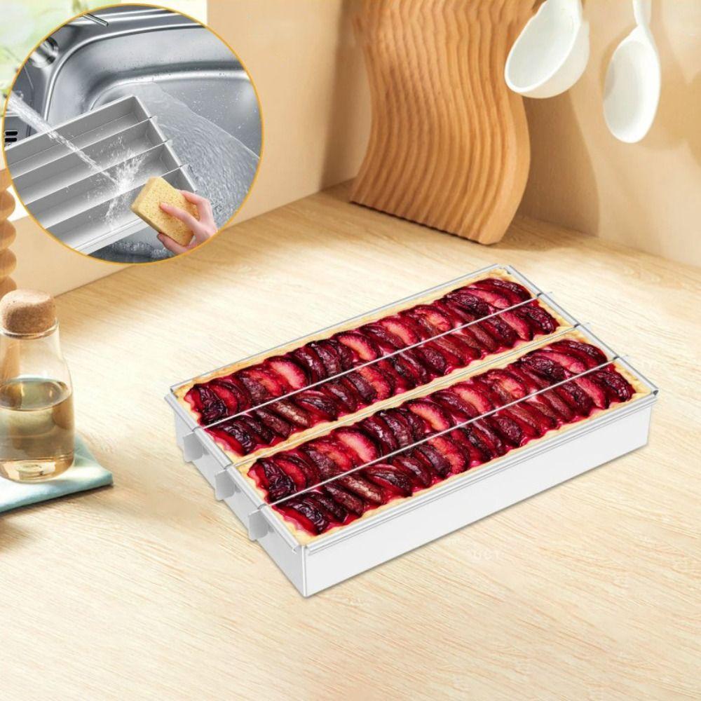 Non-Stick Tiramisu Pan with Adjustable Divider Baking Cake Mould Cake Baking Tray  Bread